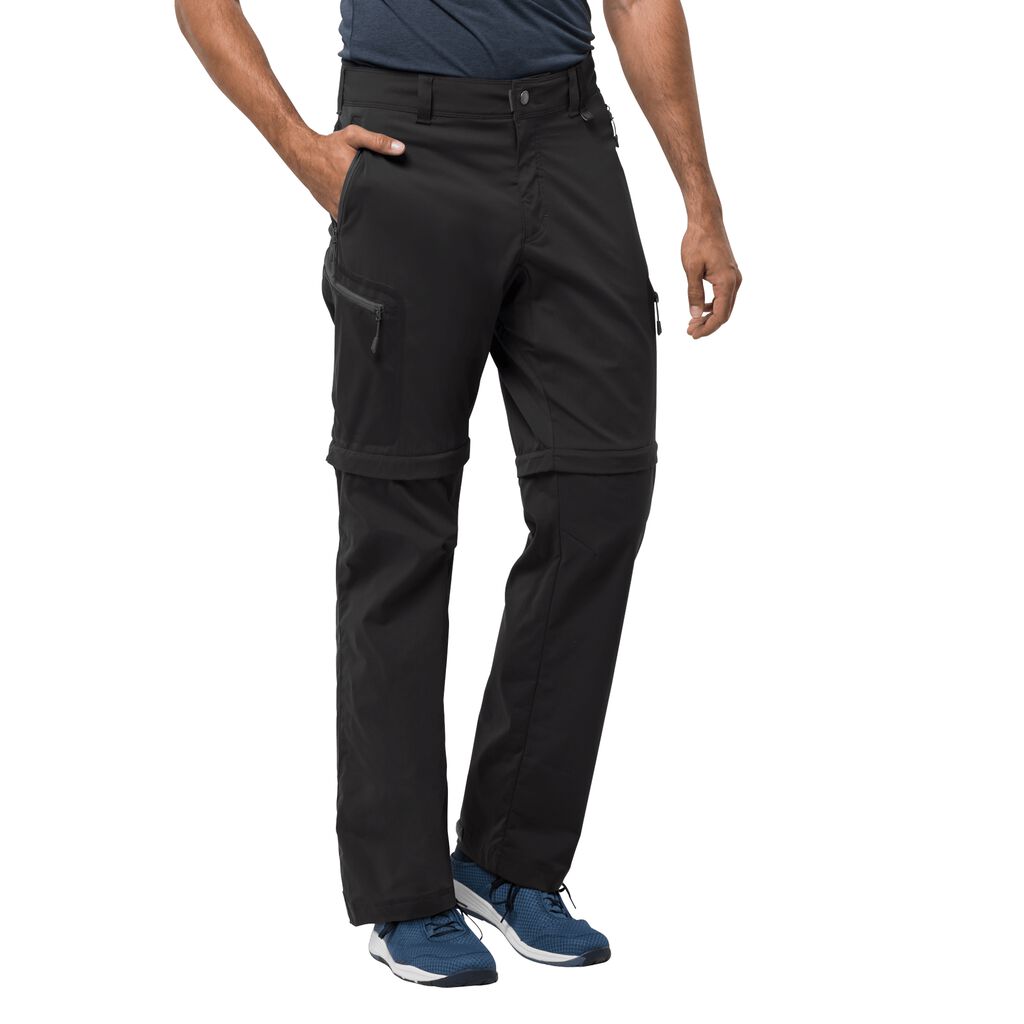 Jack Wolfskin ACTIVATE LIGHT Zippé OFF Pantalons Homme Noir - OZFDQXY-94